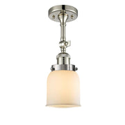 Bell - 1 Light - 5 inch - Polished Nickel - Adjustable Semi-Flush Mount