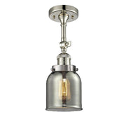 Bell - 1 Light - 5 inch - Polished Nickel - Adjustable Semi-Flush Mount