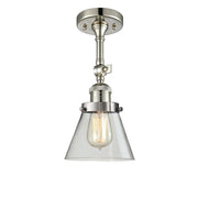 Cone - 1 Light - 6 inch - Polished Nickel - Adjustable Semi-Flush Mount