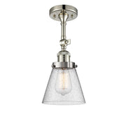 Cone - 1 Light - 6 inch - Polished Nickel - Adjustable Semi-Flush Mount