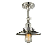 Railroad - 1 Light - 8 inch - Polished Nickel - Adjustable Semi-Flush Mount