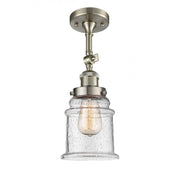 Canton - 1 Light - 6 inch - Brushed Satin Nickel - Adjustable Semi-Flush Mount