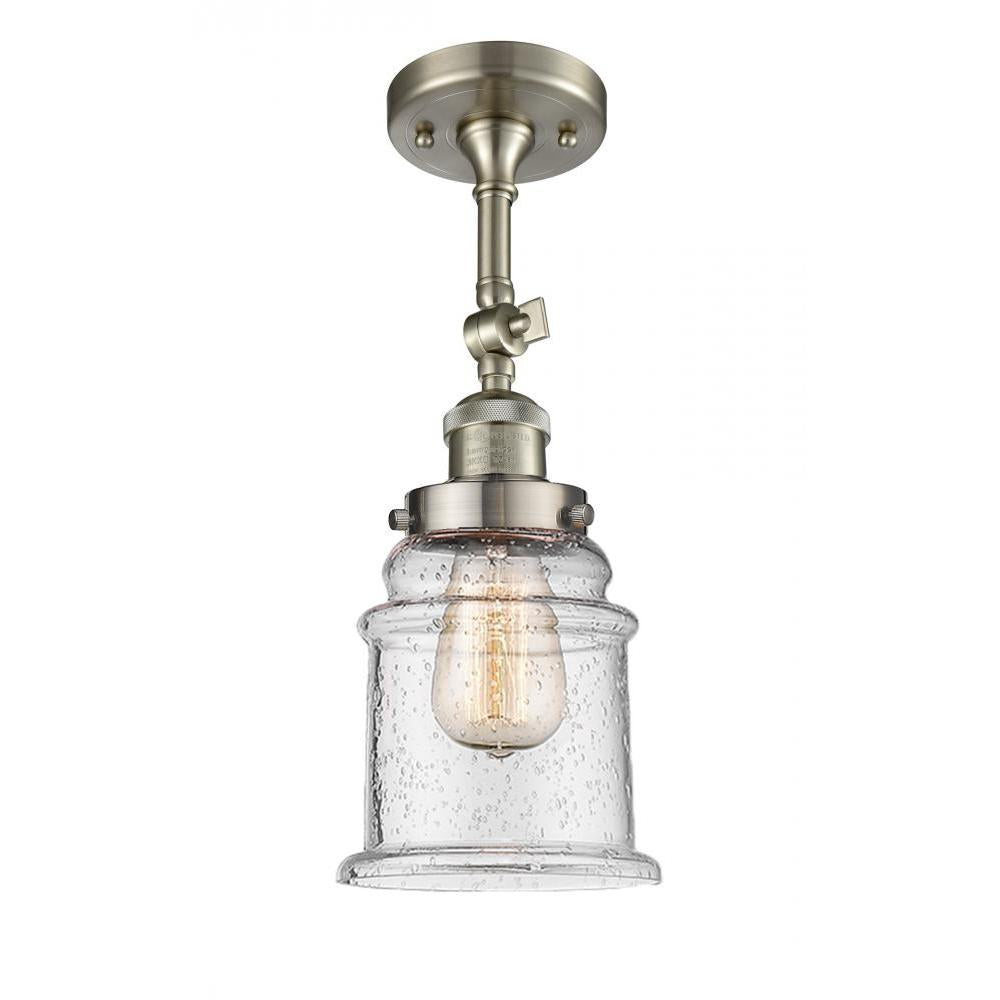 Canton - 1 Light - 6 inch - Brushed Satin Nickel - Adjustable Semi-Flush Mount