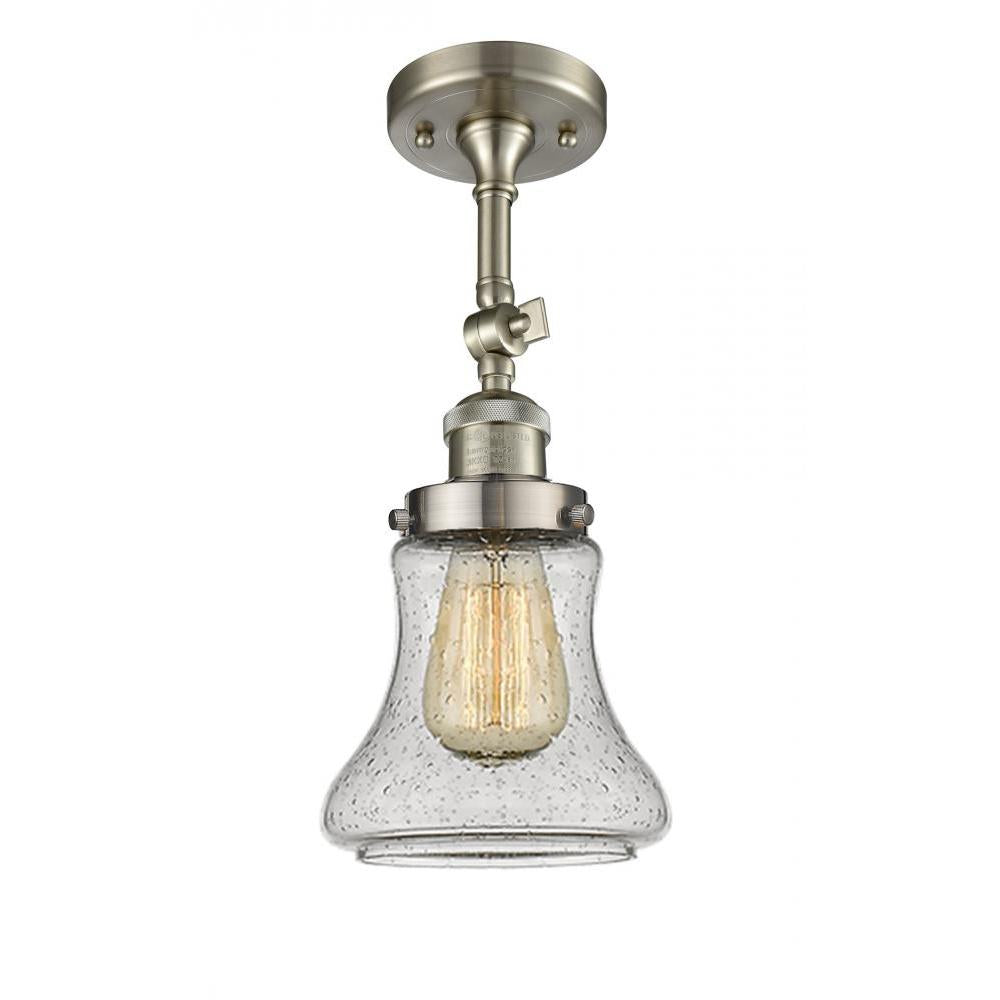 Bellmont - 1 Light - 6 inch - Brushed Satin Nickel - Adjustable Semi-Flush Mount