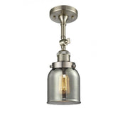 Bell - 1 Light - 5 inch - Brushed Satin Nickel - Adjustable Semi-Flush Mount