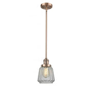 Chatham - 1 Light - 7 inch - Antique Copper - Stem Hung - Mini Pendant