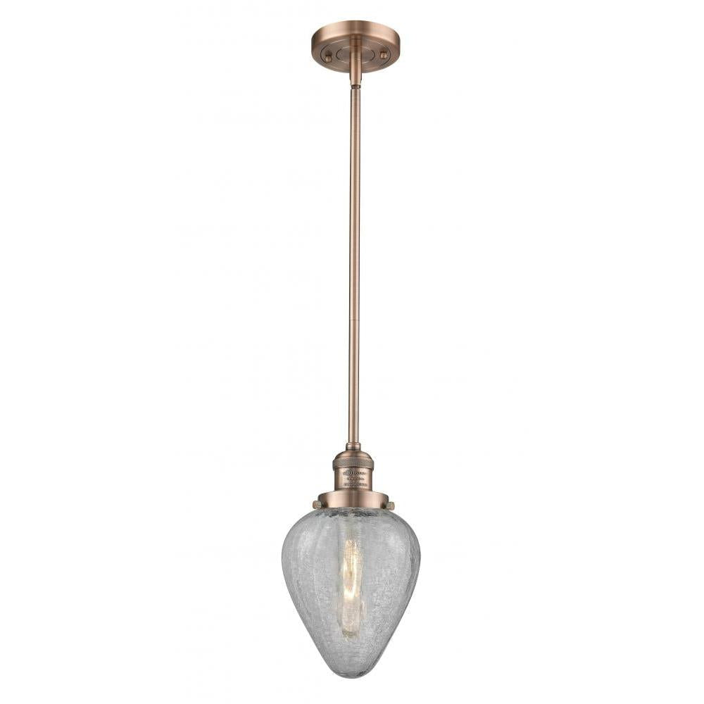 Geneseo - 1 Light - 7 inch - Antique Copper - Stem Hung - Mini Pendant