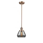 Fulton - 1 Light - 7 inch - Antique Copper - Stem Hung - Mini Pendant