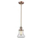 Bellmont - 1 Light - 7 inch - Antique Copper - Stem Hung - Mini Pendant