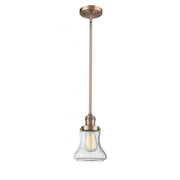 Bellmont - 1 Light - 7 inch - Antique Copper - Stem Hung - Mini Pendant