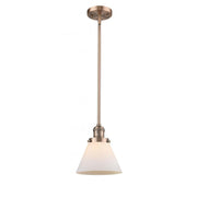Cone - 1 Light - 8 inch - Antique Copper - Stem Hung - Mini Pendant