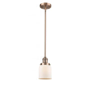 Bell - 1 Light - 5 inch - Antique Copper - Stem Hung - Mini Pendant