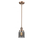 Bell - 1 Light - 5 inch - Antique Copper - Stem Hung - Mini Pendant