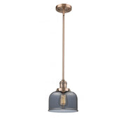 Bell - 1 Light - 8 inch - Antique Copper - Stem Hung - Mini Pendant