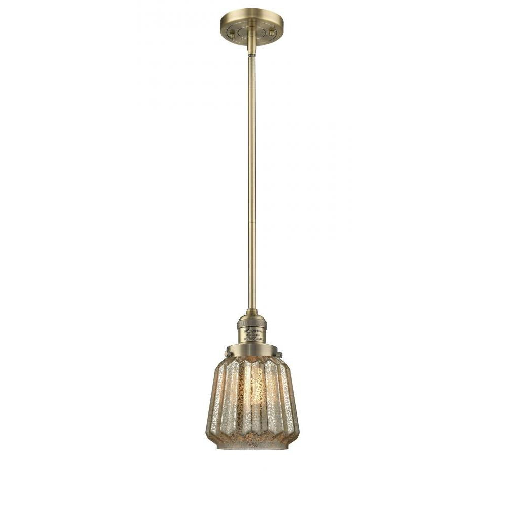 Chatham - 1 Light - 7 inch - Brushed Brass - Stem Hung - Mini Pendant