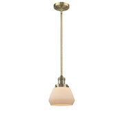 Fulton - 1 Light - 7 inch - Brushed Brass - Stem Hung - Mini Pendant