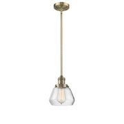 Fulton - 1 Light - 7 inch - Brushed Brass - Stem Hung - Mini Pendant