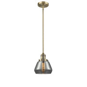 Fulton - 1 Light - 7 inch - Brushed Brass - Stem Hung - Mini Pendant