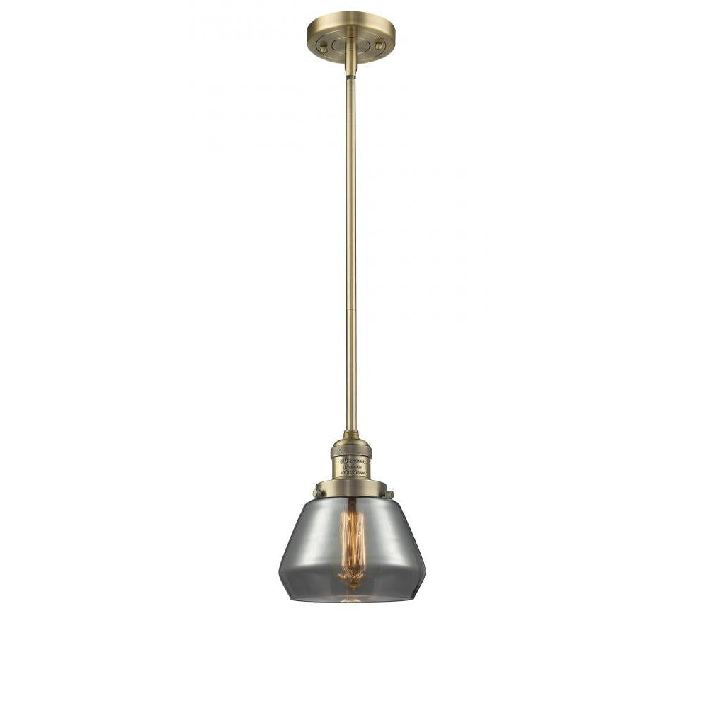 Fulton - 1 Light - 7 inch - Brushed Brass - Stem Hung - Mini Pendant