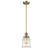 Canton - 1 Light - 7 inch - Brushed Brass - Stem Hung - Mini Pendant