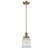 Canton - 1 Light - 7 inch - Brushed Brass - Stem Hung - Mini Pendant
