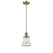 Bellmont - 1 Light - 7 inch - Brushed Brass - Stem Hung - Mini Pendant