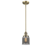 Bell - 1 Light - 5 inch - Brushed Brass - Stem Hung - Mini Pendant