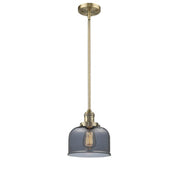 Bell - 1 Light - 8 inch - Brushed Brass - Stem Hung - Mini Pendant