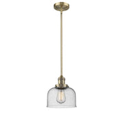 Bell - 1 Light - 8 inch - Brushed Brass - Stem Hung - Mini Pendant