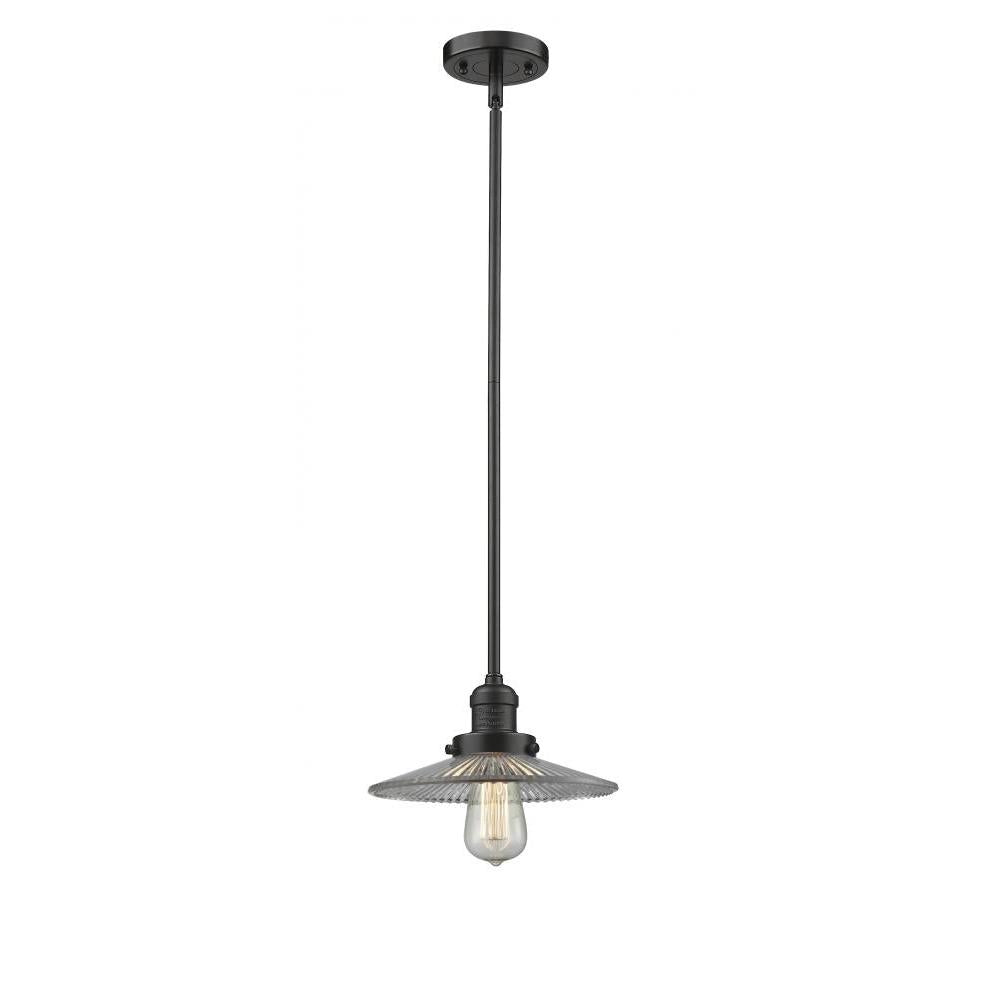 Halophane - 1 Light - 9 inch - Oil Rubbed Bronze - Stem Hung - Mini Pendant