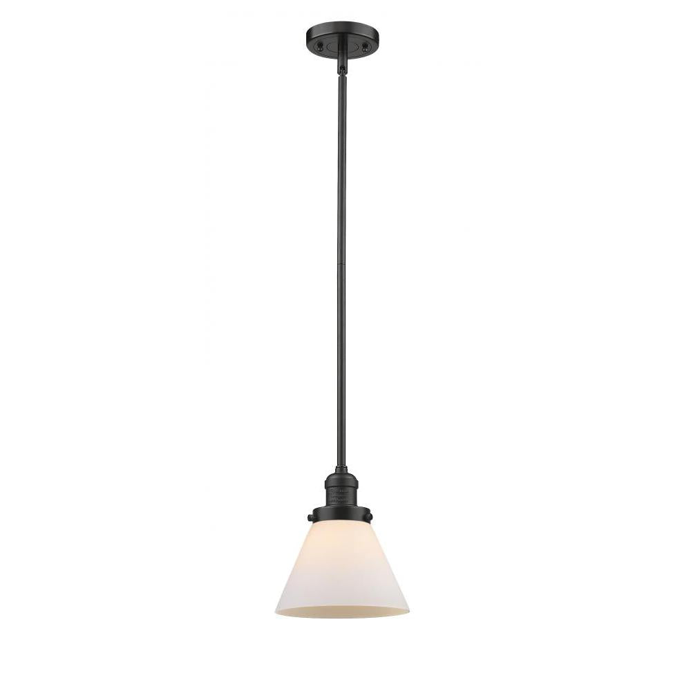 Cone - 1 Light - 8 inch - Oil Rubbed Bronze - Stem Hung - Mini Pendant
