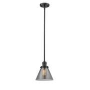 Cone - 1 Light - 8 inch - Oil Rubbed Bronze - Stem Hung - Mini Pendant