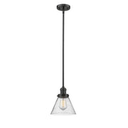 Cone - 1 Light - 8 inch - Oil Rubbed Bronze - Stem Hung - Mini Pendant