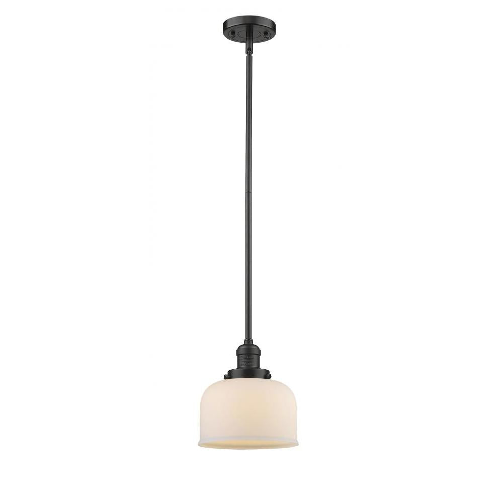 Bell - 1 Light - 8 inch - Oil Rubbed Bronze - Stem Hung - Mini Pendant