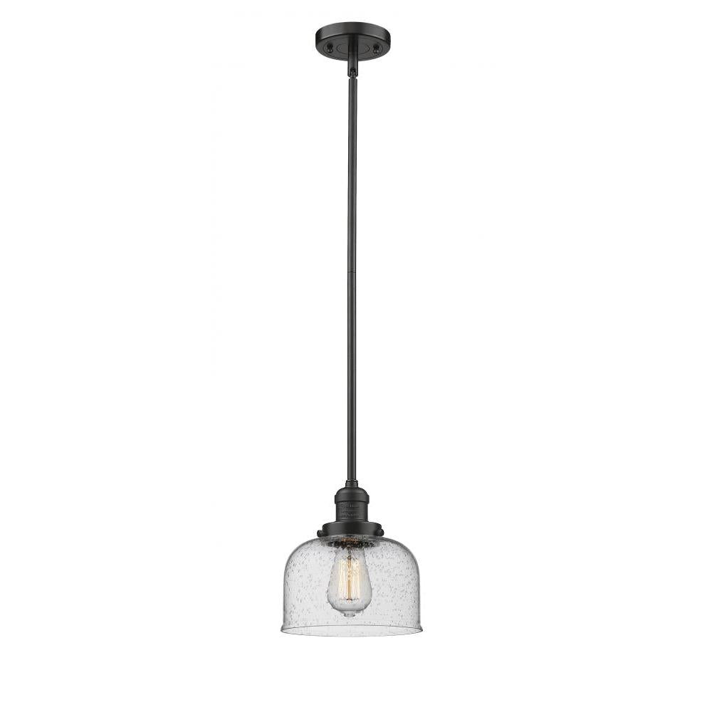 Bell - 1 Light - 8 inch - Oil Rubbed Bronze - Stem Hung - Mini Pendant