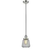 Chatham - 1 Light - 7 inch - Polished Nickel - Stem Hung - Mini Pendant