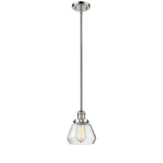 Fulton - 1 Light - 7 inch - Polished Nickel - Stem Hung - Mini Pendant