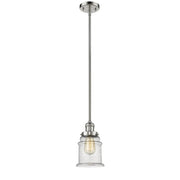 Canton - 1 Light - 7 inch - Polished Nickel - Stem Hung - Mini Pendant