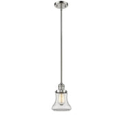 Bellmont - 1 Light - 7 inch - Polished Nickel - Stem Hung - Mini Pendant