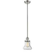 Bellmont - 1 Light - 7 inch - Polished Nickel - Stem Hung - Mini Pendant