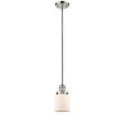 Bell - 1 Light - 5 inch - Polished Nickel - Stem Hung - Mini Pendant