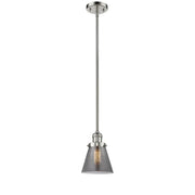 Cone - 1 Light - 6 inch - Polished Nickel - Stem Hung - Mini Pendant