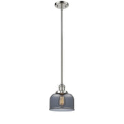 Bell - 1 Light - 8 inch - Polished Nickel - Stem Hung - Mini Pendant