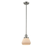 Fulton - 1 Light - 7 inch - Brushed Satin Nickel - Stem Hung - Mini Pendant