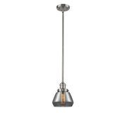 Fulton - 1 Light - 7 inch - Brushed Satin Nickel - Stem Hung - Mini Pendant