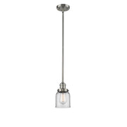 Bell - 1 Light - 5 inch - Brushed Satin Nickel - Stem Hung - Mini Pendant