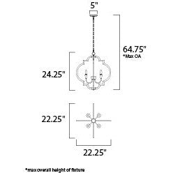 Maxim Lighting CREST 20293OIAB Chandelier Americana - Antique Brass