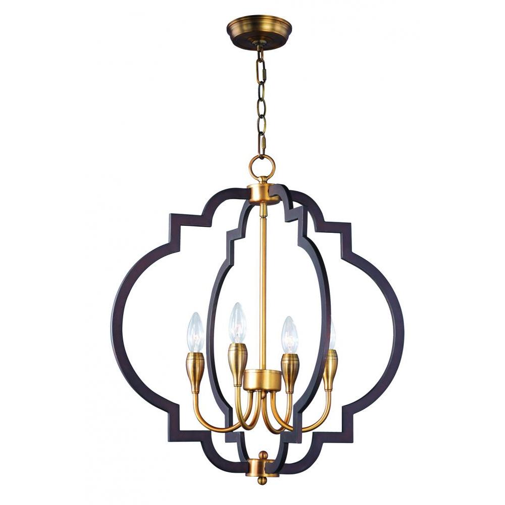 Crest 22.25 Inch Chandelier – Oil Rubbed Bronze / Antique Brass
