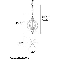 Maxim Lighting CREST 20296OIAB Chandelier Americana - Antique Brass