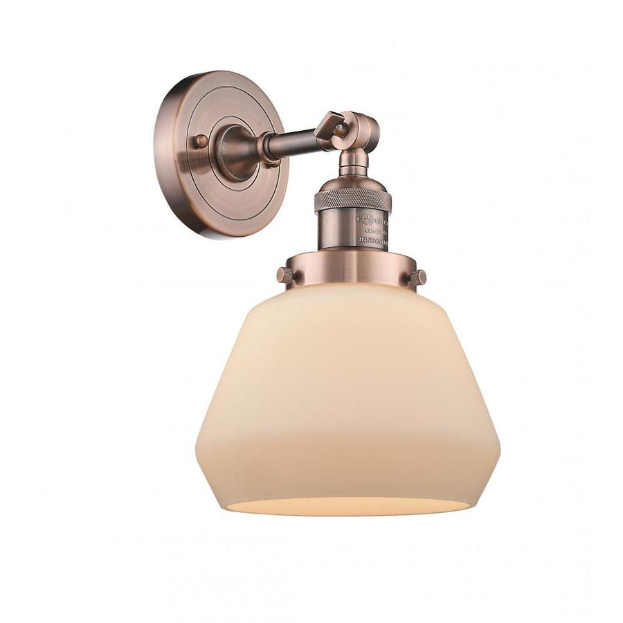 Fulton - 1 Light - 7 inch - Antique Copper - Adjustable Sconce